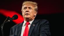 Former U.S. President Donald Trump prepares to speak during the Conservative Political Action Conference CPAC held at the Hilton Anatole on July 11, 2021 in Dallas, Texas. 