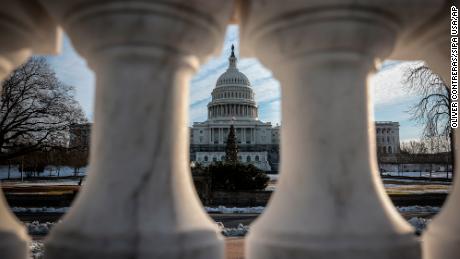 The US Capitol is seen in Washington, DC, on January 6, 2022, on the first anniversary of the attack on the US Capitol by supporters of then President Donald Trump.