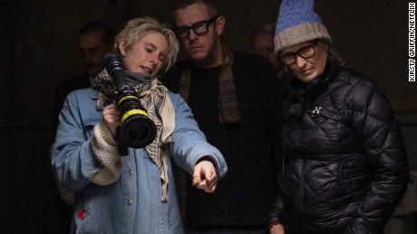 Director of photography Ari Wegner, and director and producer Jane Campion on the set of &#39;The Power of the Dog.&#39;