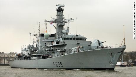 The Royal Navy&#39;s HMS Northumberland is seen in a 2007 file photo. 