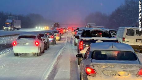 Travelers have been stuck for hours as winter weather gridlocks Western Kentucky Parkway.