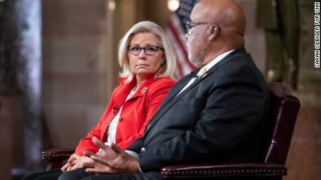 Rep. Liz Cheney and Rep. Bennie Thompson on CNN Live from the Capitol: January 6th, One Year Later in Washington, D.C. on January 6, 2022.