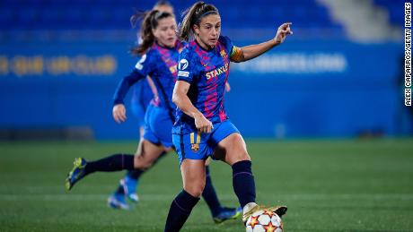 Putellas controls the ball during a UEFA Women&#39;s Champions League game in December.