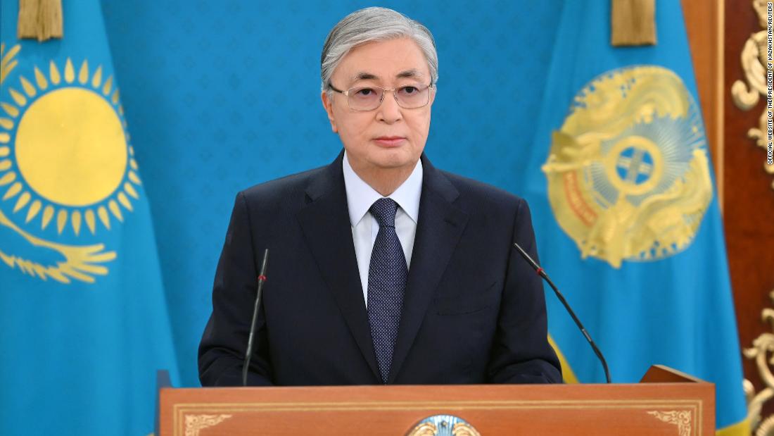 Kazakhstan President Kassym-Jomart Tokayev speaks during a televised address to the nation January 7. He said he had ordered security forces to &lt;a href=&quot;https://www.cnn.com/2022/01/07/asia/kazakhstan-kassym-jomart-tokayev-address-intl/index.html&quot; target=&quot;_blank&quot;&gt;&quot;kill without warning&quot;&lt;/a&gt; to crush the violent protests that have paralyzed the former Soviet republic.