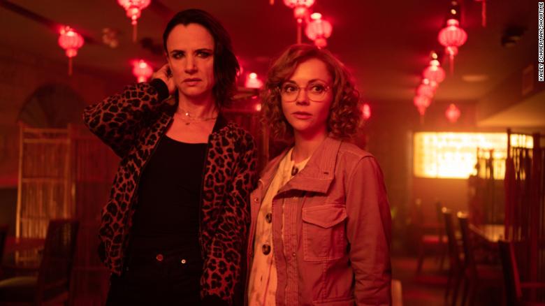 Juliette Lewis as Natalie and Christina Ricci as Misty in 'Yellowjackets.' 