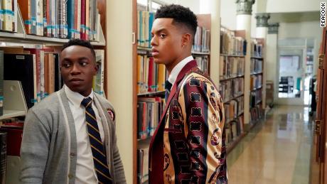 (From left) Olly Sholotan as Carlton Banks and Jabari Banks as Will Smith are featured in a scene from 
