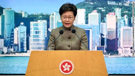 Hong Kong CEO Carrie Lam at a news conference on January 11.