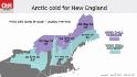 Arctic cold settles into New England