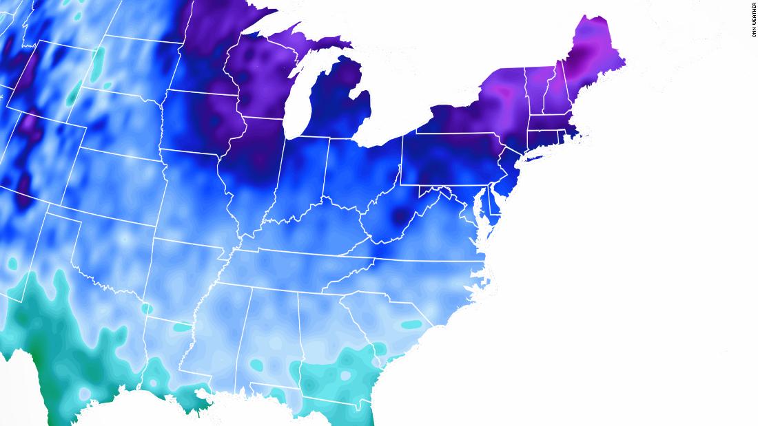 The coldest air mass in nearly 3 years settles over New York and Boston