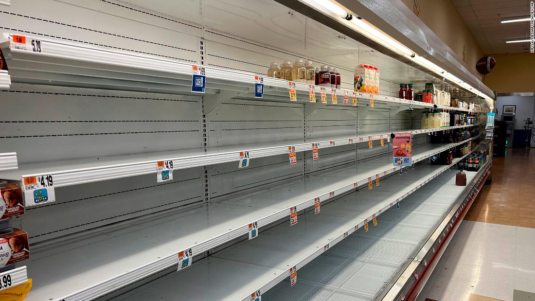 Here's why grocery stores are struggling to stock their empty shelves