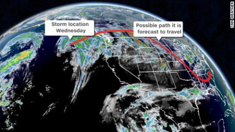 The storm is currently located in the Pacific Ocean. 