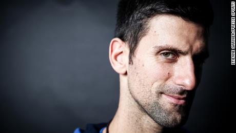Portrait of Novak Djokovic for L'Equipe interview on December 18. 
