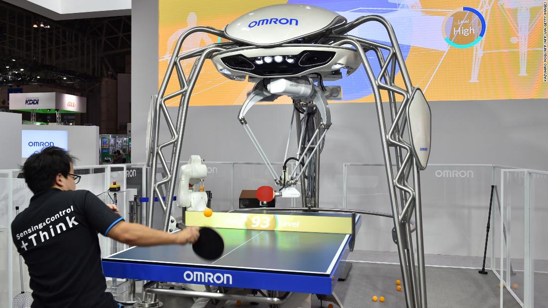 One half of what could become a future sport is FORPHEUS -- an intimidating table-tennis playing robot developed by automation parts maker Omron. It&#39;s intended to help its human opponent train by matching the difficulty of its play to their abilities, using cameras that detect their movement, facial expression and heart rate.