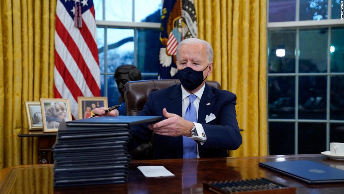 Biden &lt;a href=&quot;https://www.cnn.com/2021/01/20/politics/executive-actions-biden/index.html&quot; target=&quot;_blank&quot;&gt;signs executive orders&lt;/a&gt; in the Oval Office after his inauguration. &quot;There&#39;s no time to start like today,&quot; Biden told reporters as he began signing a stack of orders and memoranda. &quot;I&#39;m going to start by keeping the promises I made to the American people.&quot; &lt;br /&gt;&lt;br /&gt;Associated Press photographer Evan Vucci was among those in the Oval Office.&lt;br /&gt;&lt;br /&gt;&quot;After the chaos of the 2020 election and one of the most unique presidencies in American history, I remember thinking that the next chapter had begun,&quot; Vucci said.