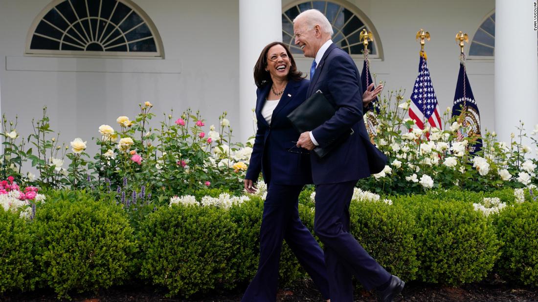 Biden and Harris walk together after speaking to the press in the White House Rose Garden on May 13.&lt;br /&gt;&lt;br /&gt;This photograph was taken after the CDC &lt;a href=&quot;https://www.cnn.com/world/live-news/coronavirus-pandemic-vaccine-updates-05-13-21/h_bfe72b03f7310f18100107355743e637&quot; target=&quot;_blank&quot;&gt;updated their mask guidelines&lt;/a&gt; for vaccinated people.&lt;br /&gt;&lt;br /&gt;&quot;The mood was optimistic that the end of the pandemic was within reach and some normalcy would be returning to our lives,&quot; Associated Press photographer Evan Vucci said. &quot;Unfortunately that wasn&#39;t the case, but at the time it felt like the first piece of good news in a long time.&quot;