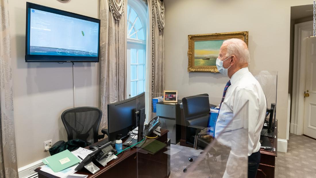 Biden watches coverage of the Perseverance rover &lt;a href=&quot;https://www.cnn.com/2021/02/18/world/gallery/mars-perseverance-rover-scn/index.html&quot; target=&quot;_blank&quot;&gt;landing on Mars&lt;/a&gt; on February 18. &lt;br /&gt;&lt;br /&gt;Perseverance, NASA&#39;s most sophisticated rover to date, sent back its first images immediately after landing. It will search for signs of ancient life and study the planet&#39;s climate and geology before returning to Earth by the 2030s.&lt;br /&gt;&lt;br /&gt;&quot;Congratulations to NASA and everyone whose hard work made Perseverance&#39;s historic landing possible,&quot; Biden said in a tweet. &quot;Today proved once again that with the power of science and American ingenuity, nothing is beyond the realm of possibility.&quot; 