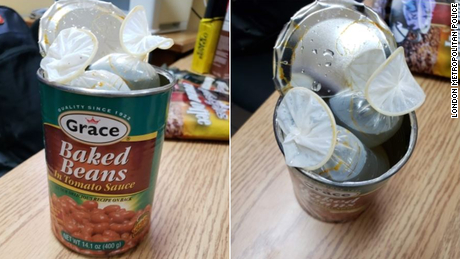 The men were able to reseal the tin cans using a machine can sealer and blank tin lids.