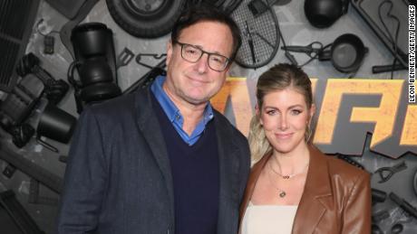 Bob Saget and Kelly Rizzo attend the red carpet premiere and party for Peacock&#39;s new comedy series &quot;MacGruber&quot; at California Science Center on December 08, 2021 in Los Angeles, California. 