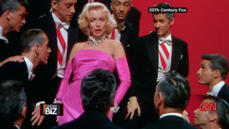 Marilyn Monroe (center) performing 