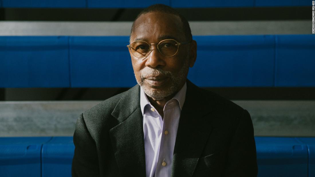 Larry Miller sits for a portrait at the Lucien Blackwell Community Center in West Philadelphia, Pennsylvania, on Wednesday, January 12, 2022.