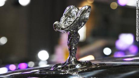 The Rolls-Royce hood ornament, the Spirit of Ecstasy is displayed during the Tokyo Auto Salon 2022 at Makuhari Messe on January 14, 2022 in Chiba, Japan. 