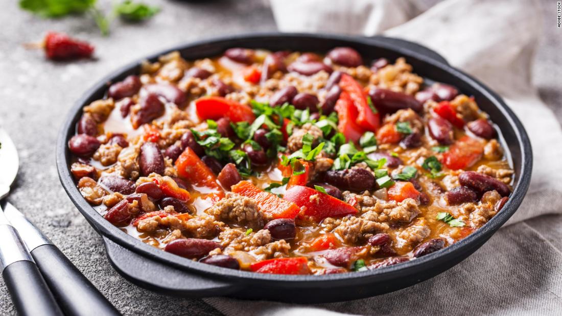 Traditional meat chili doesn't typically include beans, but feel free to add them.
