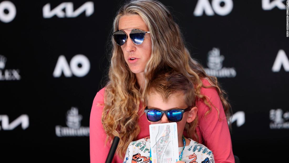 Victoria Azarenka had a take your child to work day at the Australian Open and it was 'awesome'