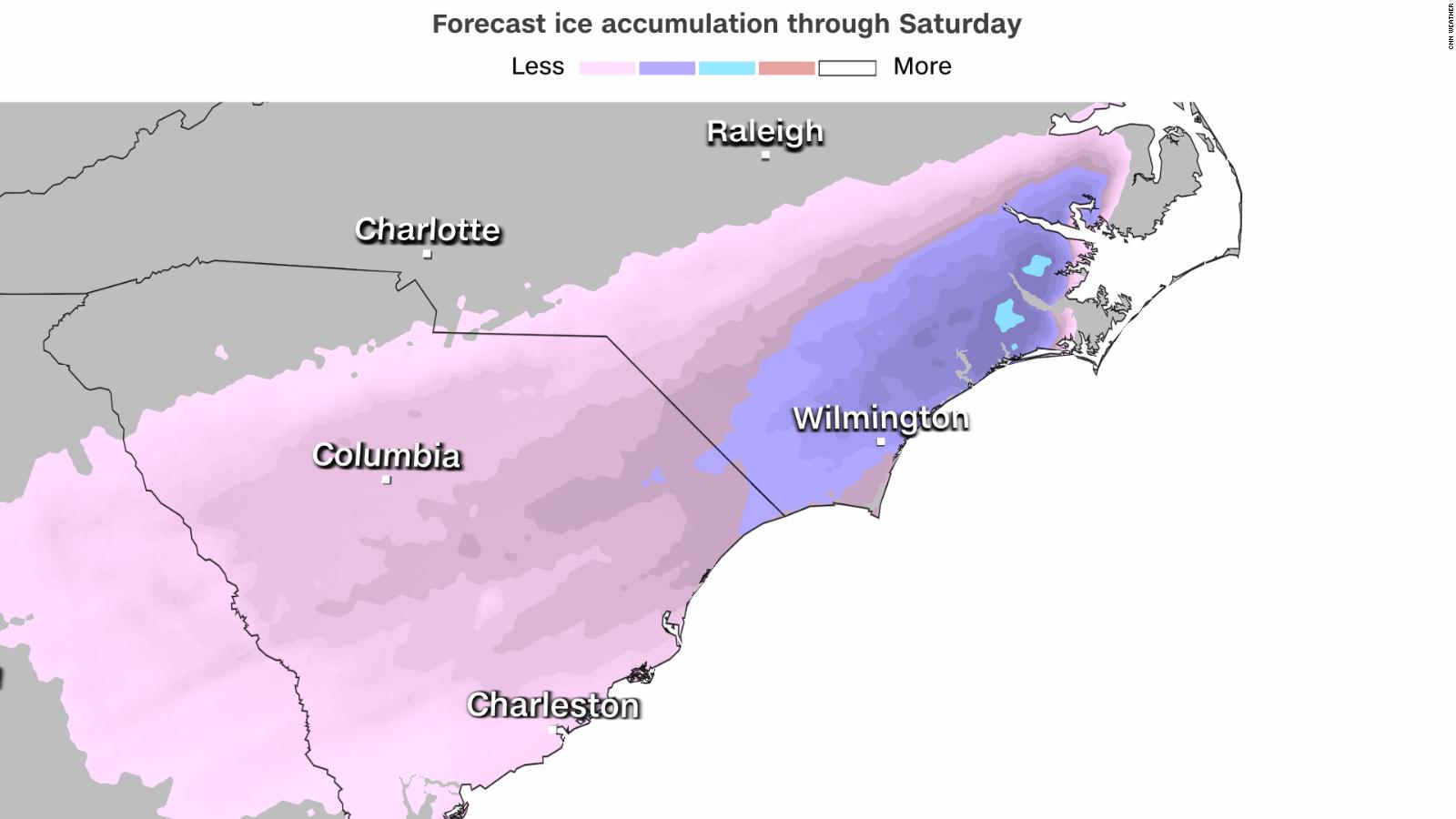 Winter weather Virginia and the Carolinas under states of emergency as