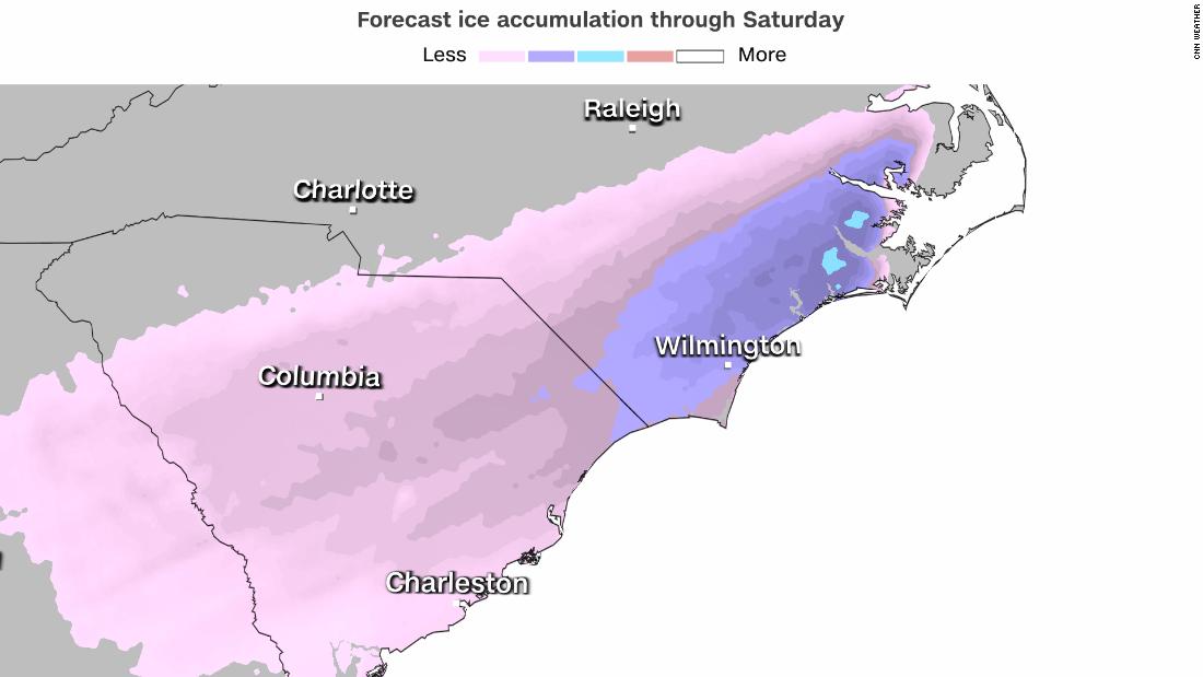 Winter weather Virginia and the Carolinas under states of emergency as
