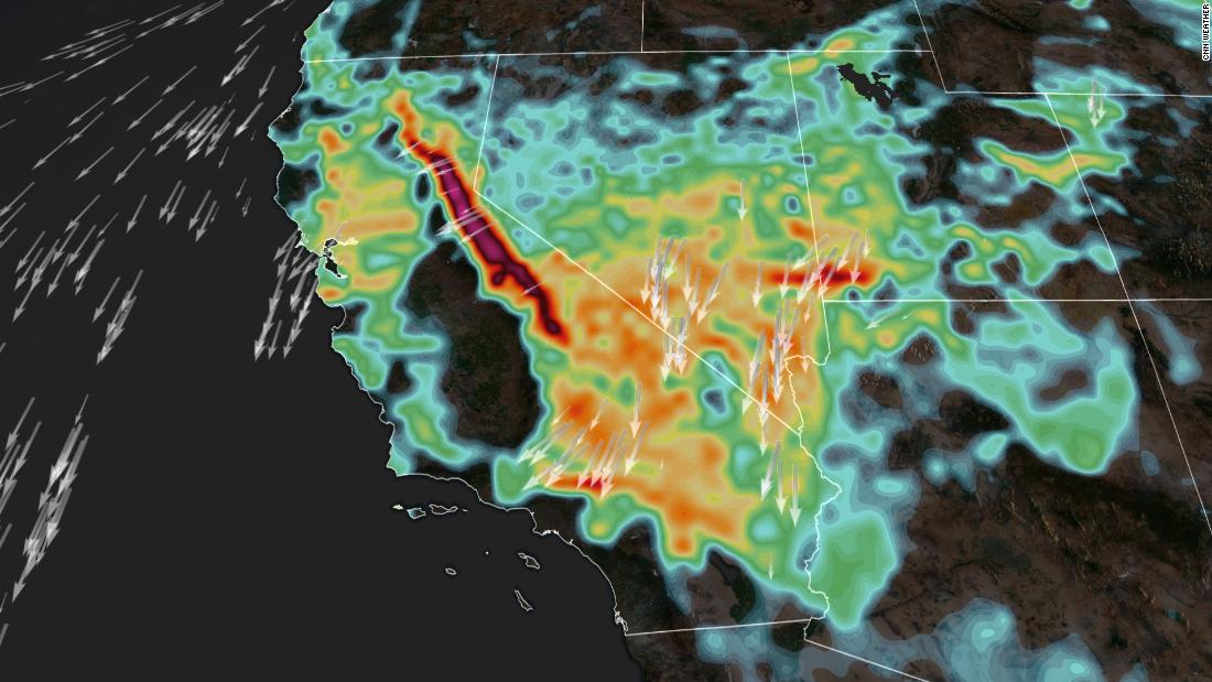 A widespread windstorm could deliver hurricane-force wind gusts in California and other parts of the West