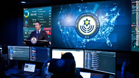 Secure Community Network National Director Michael Masters stands in SCN&#39;s Jewish Security Operations Command Center in Chicago. 