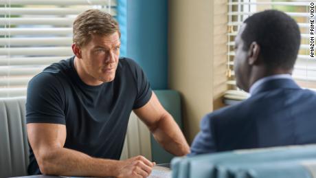 (From left) Alan Ritchson as Jack Reacher and Martin Roach as Picard star in &quot;Reacher.&quot; 