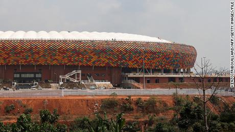 This picture taken on January 7, 2022 shows a general view of the Olembe stadium in Yaounde, two days before the start of The African Cup of Nations (CAN). (Photo by KENZO TRIBOUILLARD / AFP) (Photo by KENZO TRIBOUILLARD/AFP via Getty Images)