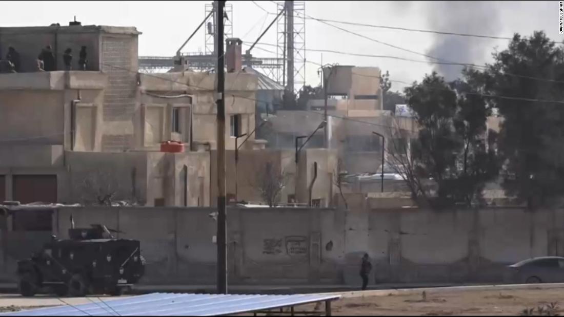 Video shows US-backed forces clashing as ISIS militants attempt prison break