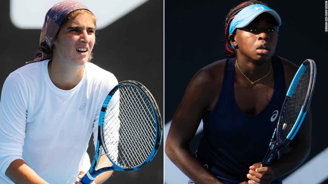 Angella Okutoyi en Meshkat al-Zahra Safi schrijven geschiedenis op de Australian Open