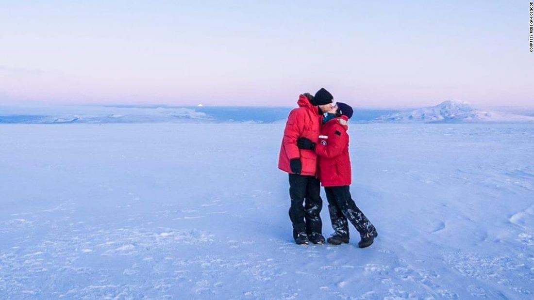 The couple who fell in love in Antarctica