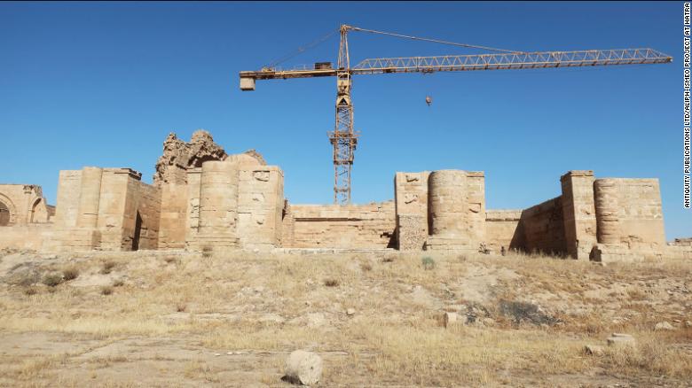 The Temple of Allat in the ancient city of Hatra is shown as it undergoes restoration.