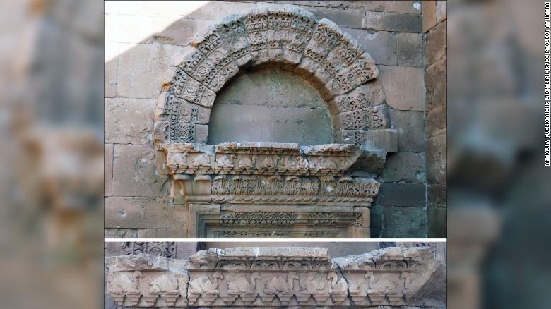 The frieze at the Temple of Allat contains eight dromedaries and two hybrid camels.