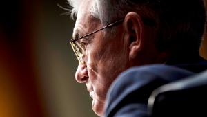 Federal Reserve Board Chairman Jerome Powell listens during his re-nominations hearing before the Senate Banking, Housing and Urban Affairs Committee, Tuesday, Jan. 11, 2022, on Capitol Hill in Washington.  