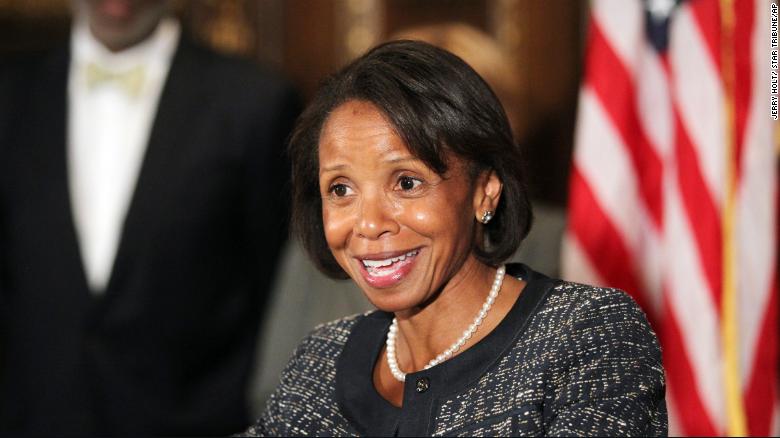 Wilhelmina Wright speaks to the media after her appointment by Gov. Mark Dayton to the Minnesota Supreme Court on August 20, 2012. 