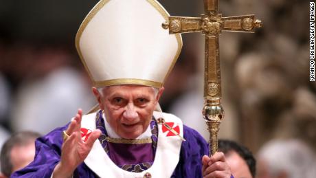 Pope Benedict XVI led the Ash Wednesday service at the St. Peter&#39;s Basilica on February 13, 2013, in Vatican City. 
