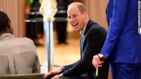 The Duke of Cambridge laughs while visiting the newly opened BAFTA headquarters.