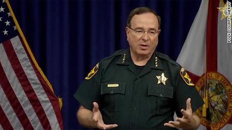 Polk County Sheriff Grady Judd discusses the &quot;Swipe Left for Meth&quot; investigation on Thursday. 