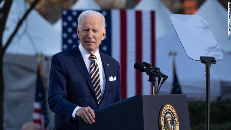 President Joe Biden speaks to a crowd at the Atlanta University Center Consortium on January 11, 2022, in Atlanta. 