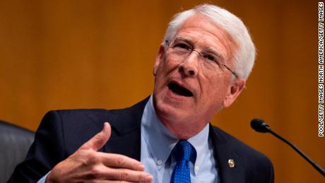 WASHINGTON, DC - FEBRUARY 03: Sen. Roger Wicker (R-MS) speaks at the confirmation hearing for Administrator of the Environmental Protection Agency nominee Michael Regan before the Senate Environment and Public Works committee on February 3, 2021 in Washington, DC. Regan previously served as the Secretary of the North Carolina Dept. of Environmental Quality. (Photo by Caroline Brehman-Pool/Getty Images)
