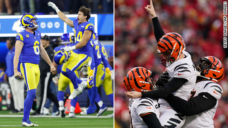 The Los Angeles Rams, left, will face the Cincinnati Bengals in Super Bowl LVI. 