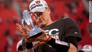 Cincinnati Bengals presented with Lamar Hunt trophy after winning AFC  Championship Game