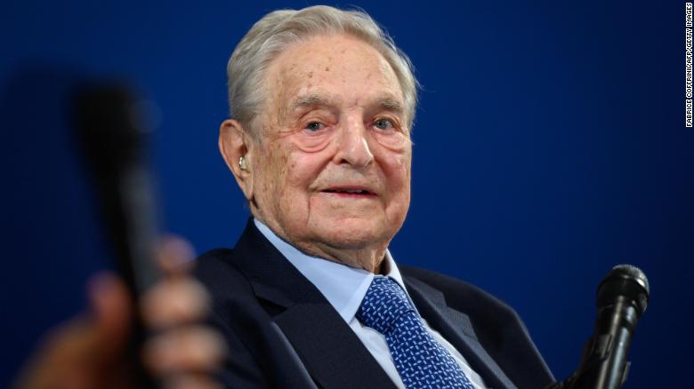 George Soros looks on after delivering a speech on the sidelines of the World Economic Forum on January 23, 2020.