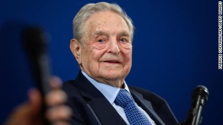 George Soros looks on after delivering a speech on the sidelines of the World Economic Forum on January 23, 2020.