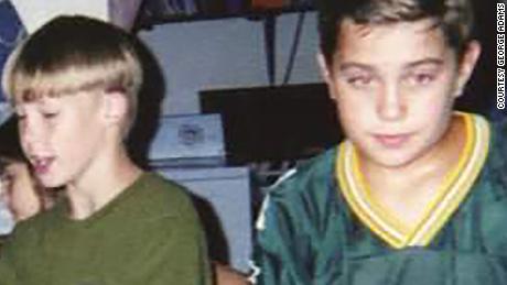AJ Vanover in the Packers jersey and George &quot;Rash&quot; Adams in the green t-shirt, at a birthday party as kids.